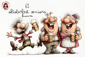 Oktoberfest Seniors PNG Clipart, a Seasonal Illustration by Nicolle's Colorful Art