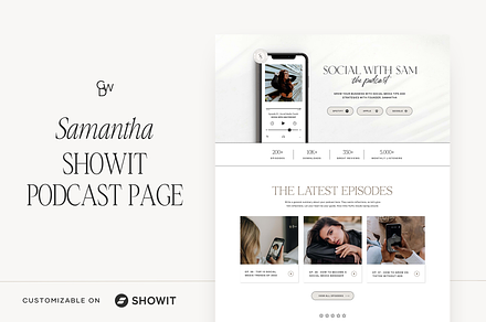Showit Podcast Page Template