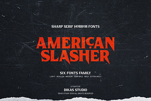 American Slasher - Sharp Serif Fonts