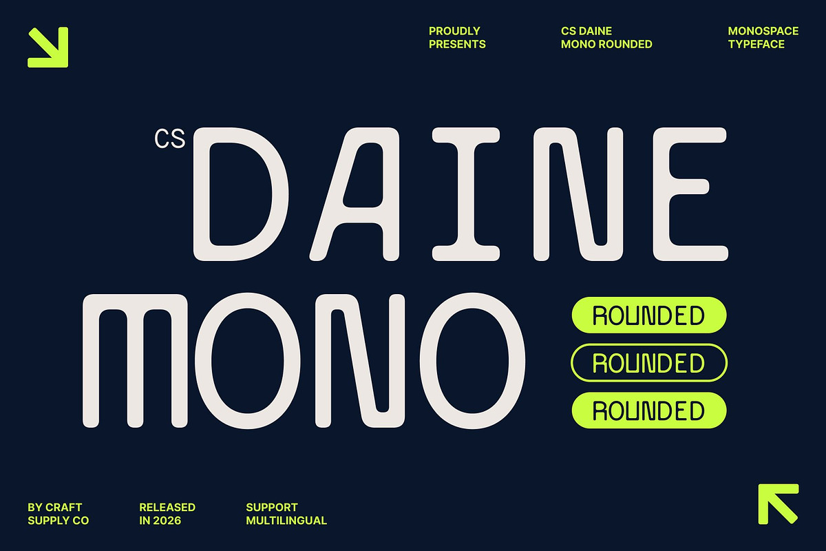 CS Daine Mono Rounded, a Sans Serif Font by Craft Supply Co. (Photo 1 of 8)