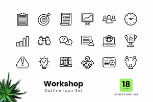 Workshop Outline Icons, an Outline Icon by Zeer Graphic