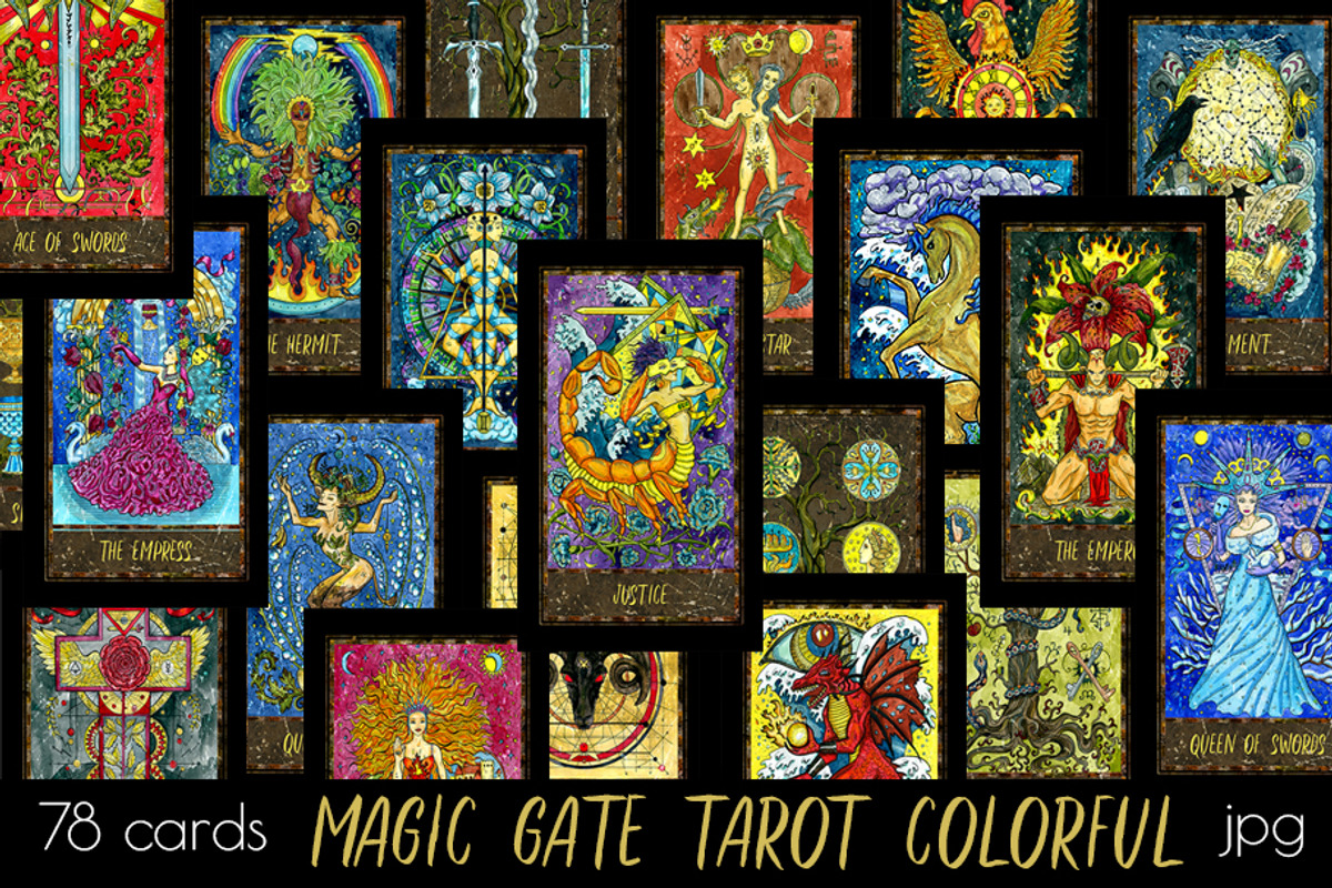 Magic Gate Tarot Deck colorful, a Decorative Illustration by Samiramay (Photo 1 of 27)