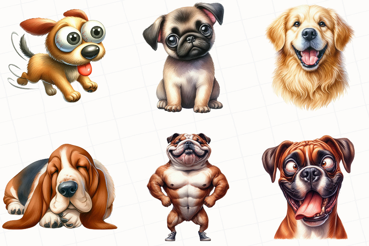 Funny Dog Sublimation  Clipart, an Illustration by OK Design (Photo 3 of 5)