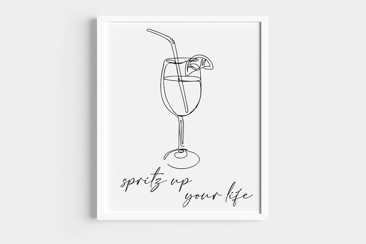 One line Drawings: Alcohol Cocktails, an Object Illustration by Artalia (Photo 4 of 6)