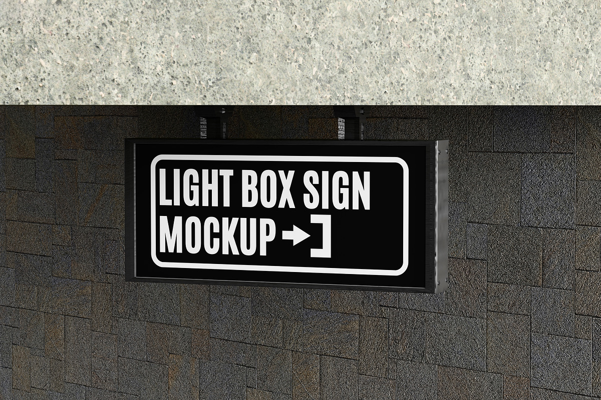 LIGHT BOX SIGN MOCKUP, an Advertising Mockup by safrizalstudio (Photo 1 of 4)