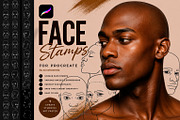 African Men Face Stamp for Procreate, a Brush Add-On by sundrameda (Thumbnail 1 of 7)