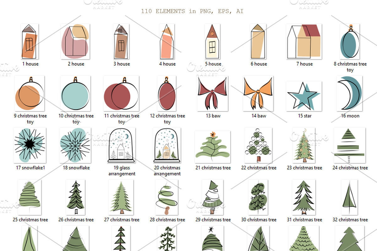 Christmas Collection, an Object Graphic by MayaNavits (Photo 9 of 14)