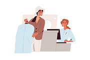 People taking care of clothes set, a Person Illustration by Good Studio (Thumbnail 6 of 10)