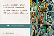 1950s Elegance Fashion Models Prompt, a Person Illustration by Print Haven Mochi Vintage (Thumbnail 2 of 4)