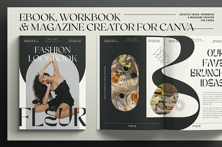 Fleur - Canva eBook/WorkBook Creator, a Magazine Template by SilverStag Type Foundry