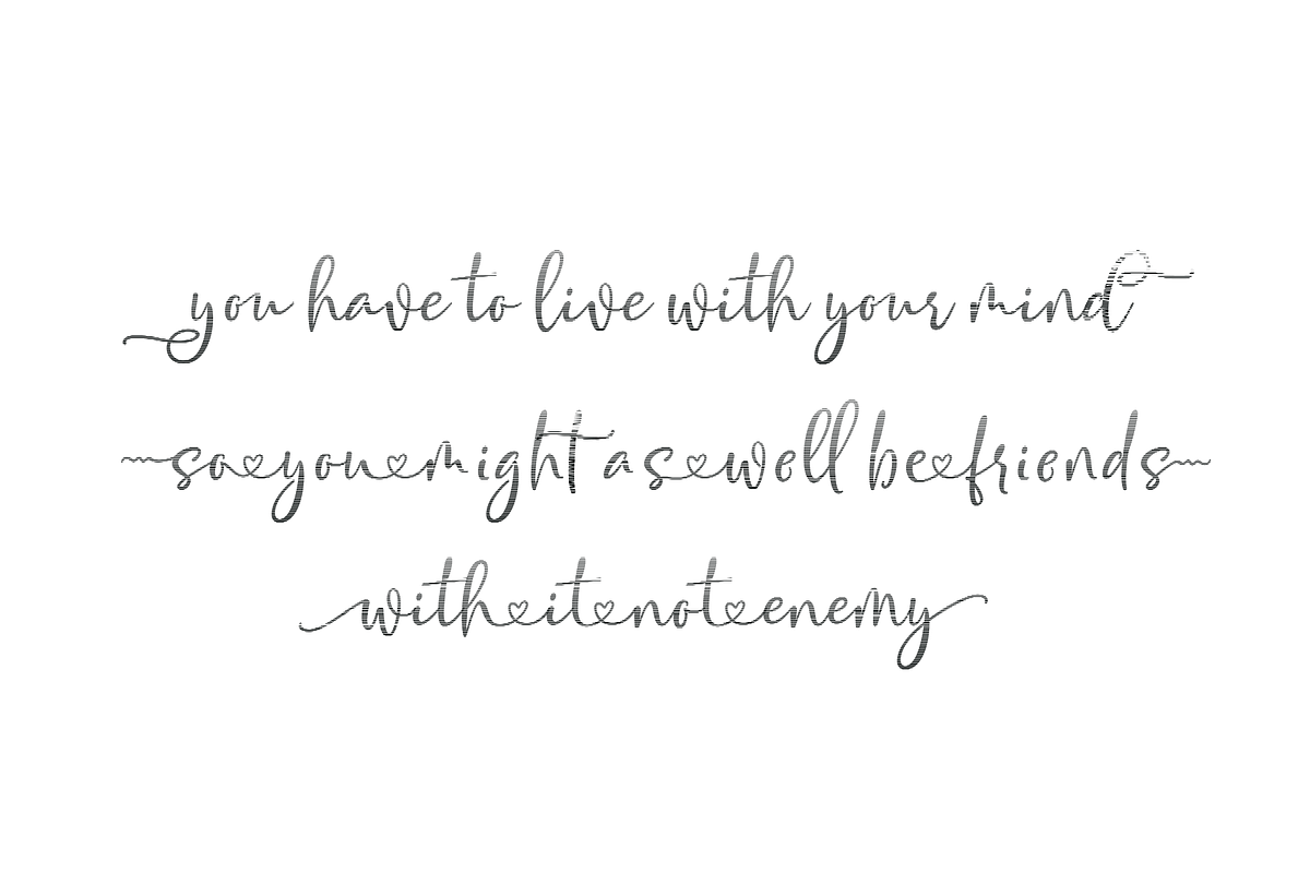 Crystally Gradient Slant Script Font, a Script Font by Meutuwah (Photo 10 of 10)