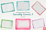 Watercolor Friendly Frames 4, an Object Graphic by LittleAcornGraphics (Thumbnail 5 of 6)