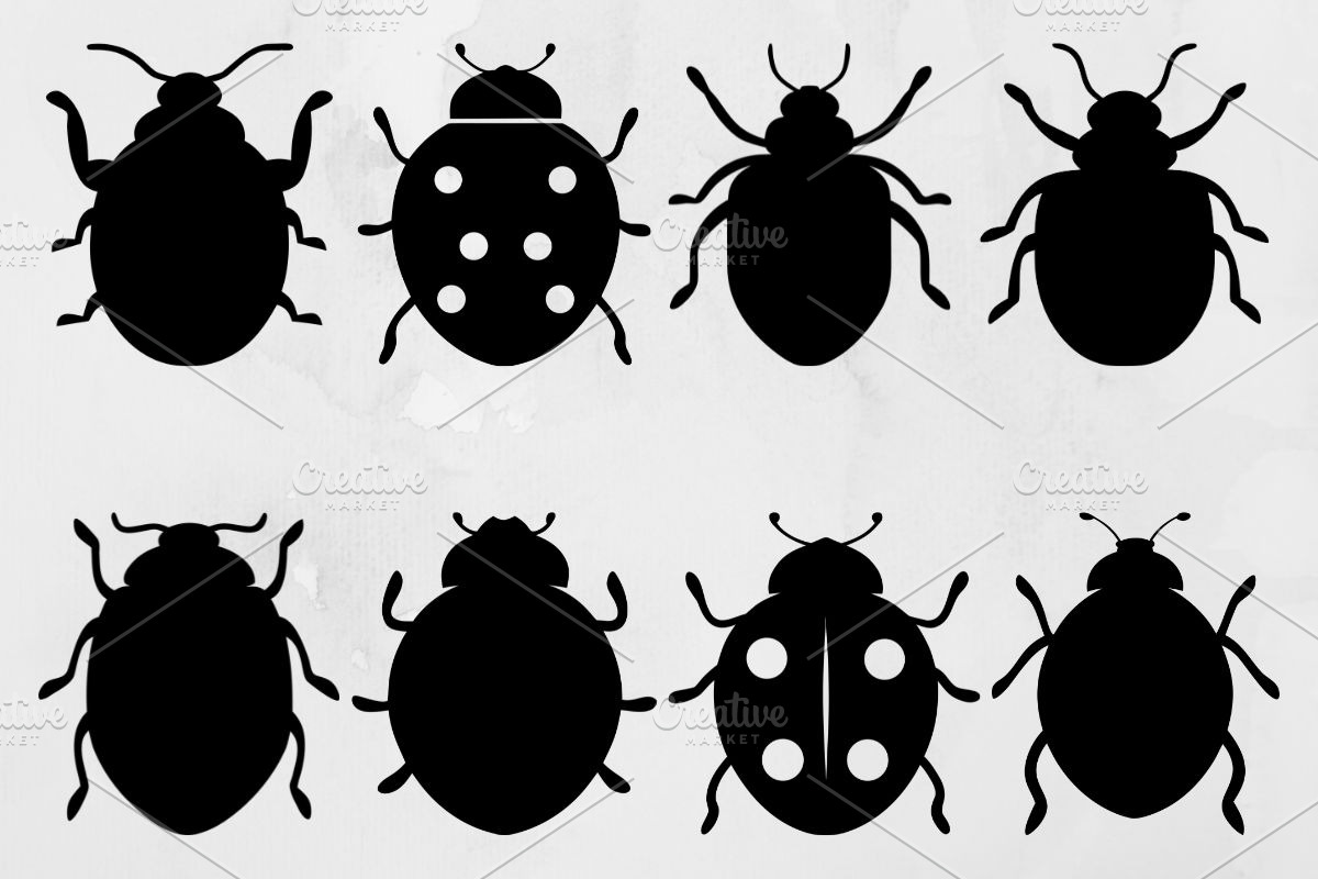 Ladybug Silhouette SVG, an Animal Illustration by newminddesign (Photo 1 of 3)