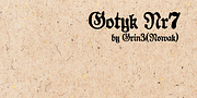 Gotyk nr7, a Blackletter Font by GRIN3 (Nowak) (Thumbnail 1 of 3)