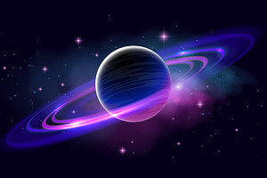 Space Planets Vector Set