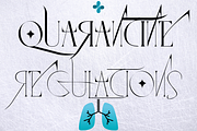 QUARANTINE REGULATIONS FONT, a Serif Font by 177Studio (Thumbnail 1 of 7)