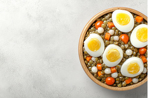 A side view of mung bean porridge, a Food & Drink Photo by ZinetroN