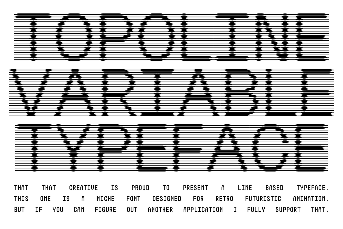 Topoline Variable Line Font, a Font by That That Creative (Photo 1 of 9)