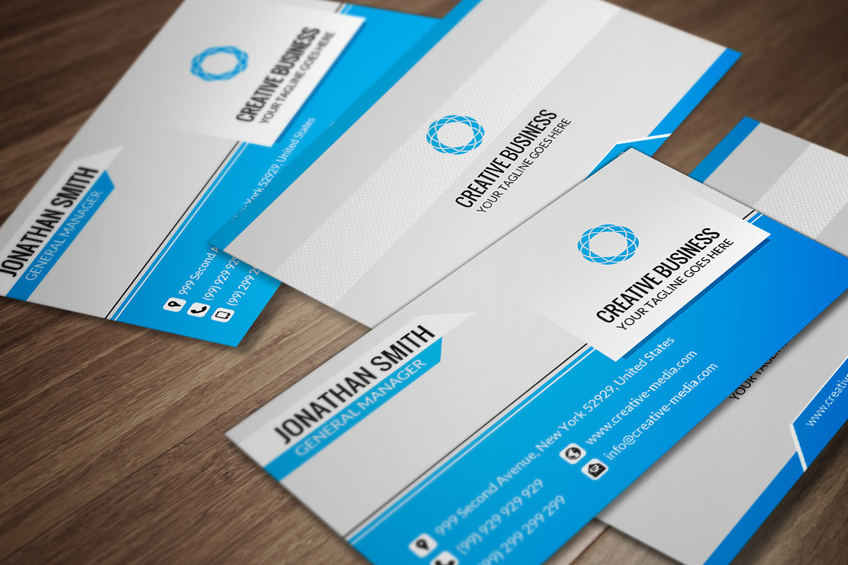 Modern Corporate Business Card CM027, a Business Card Template by annozio (Photo 1 of 4)