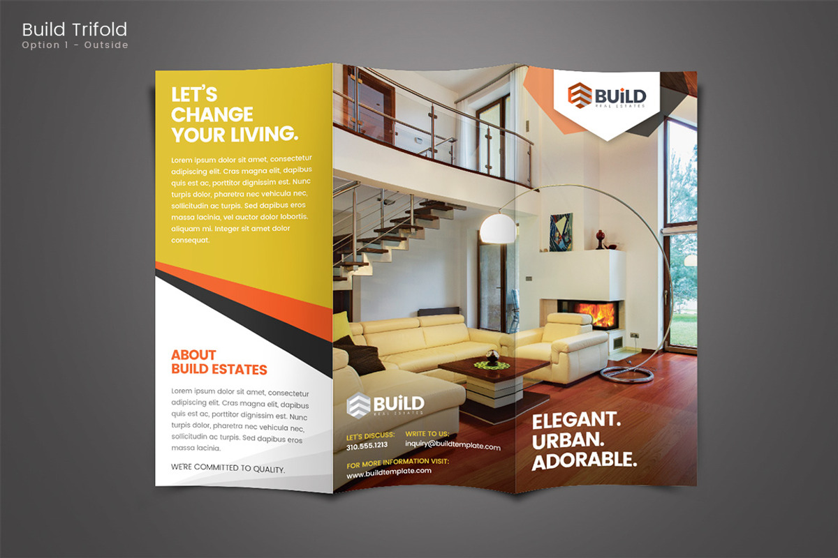 Build Real Estate Trifold Brochure, a Brochure Template by Saptarang (Photo 2 of 5)