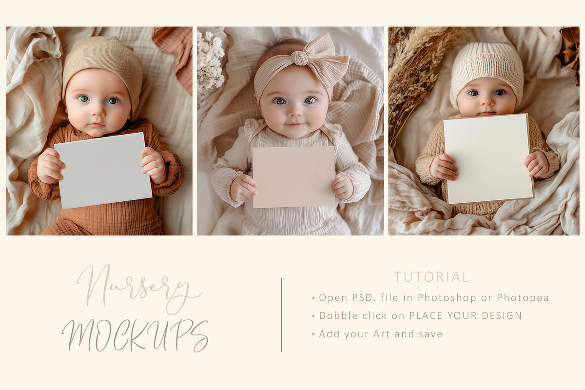 Holidays Nursery Mockups., a Books & Magazine Mockup by Designwork (Photo 8 of 16)
