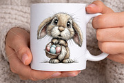 Whimsical Bunny Easter Clipart PNG, a Seasonal Illustration by Canvas Craft (Thumbnail 6 of 7)