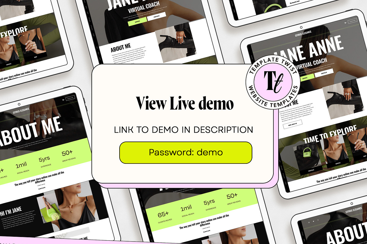 Neon Squarespace Website Template, a Squarespace Template by Template Twist Shop (Photo 3 of 10)