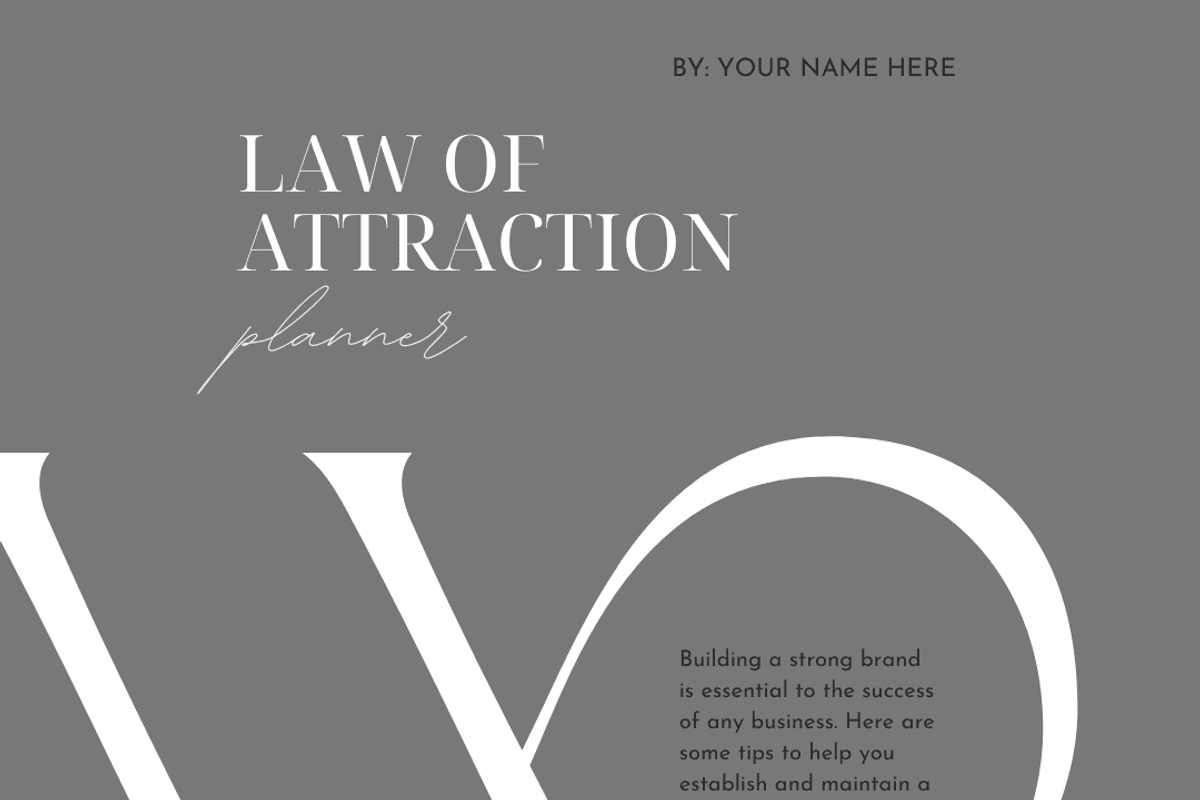 PLR/MRR Law of Attraction Planner, a Marketing Template by Brand Your Biz Co. (Photo 4 of 11)