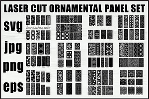 Black Lasercut Panel Bundle, a Graphic by Designer_Momina
