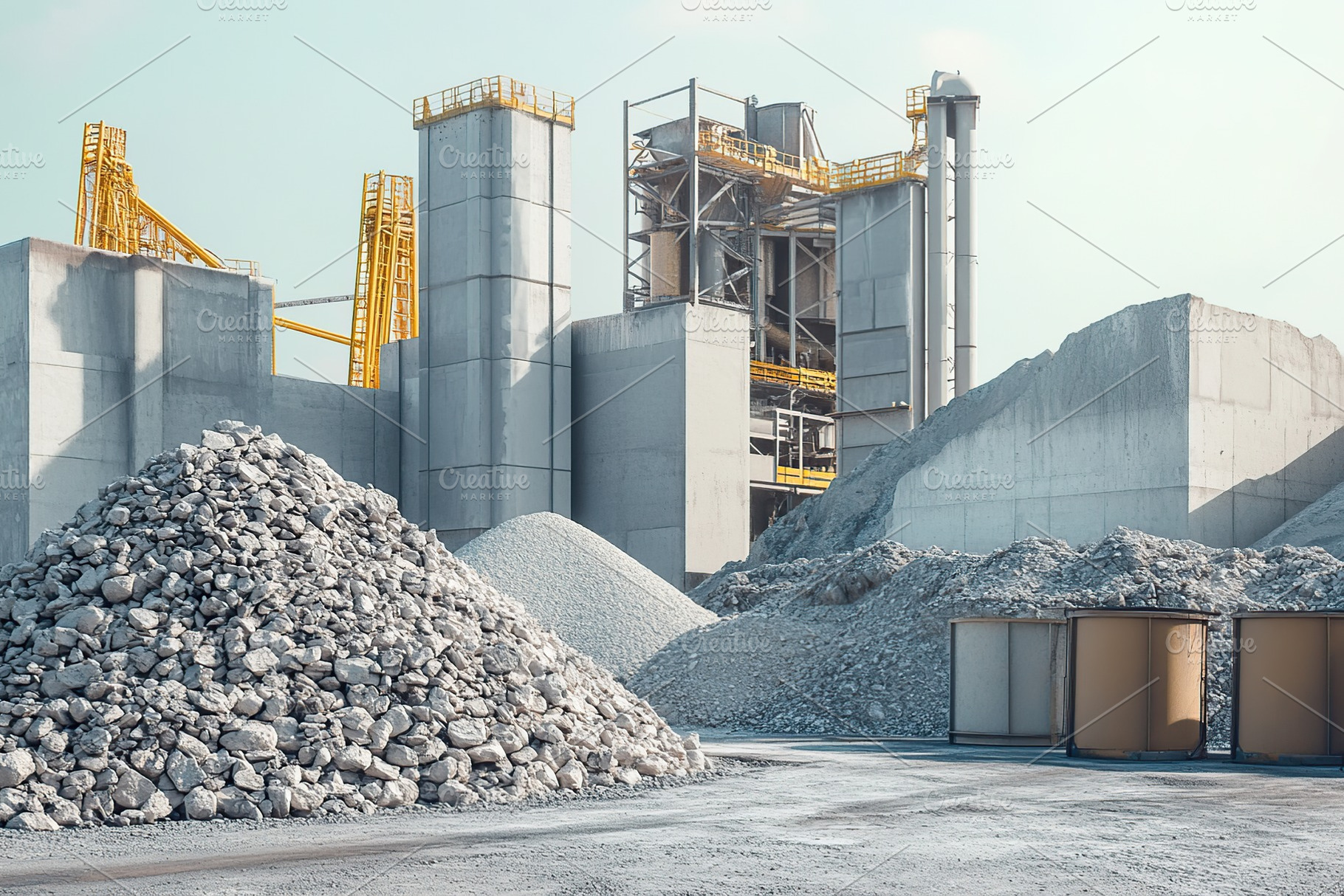 Cement factory empty and without activity due to the industrial and labor crisi, an Architecture Photo by AlyaAnd