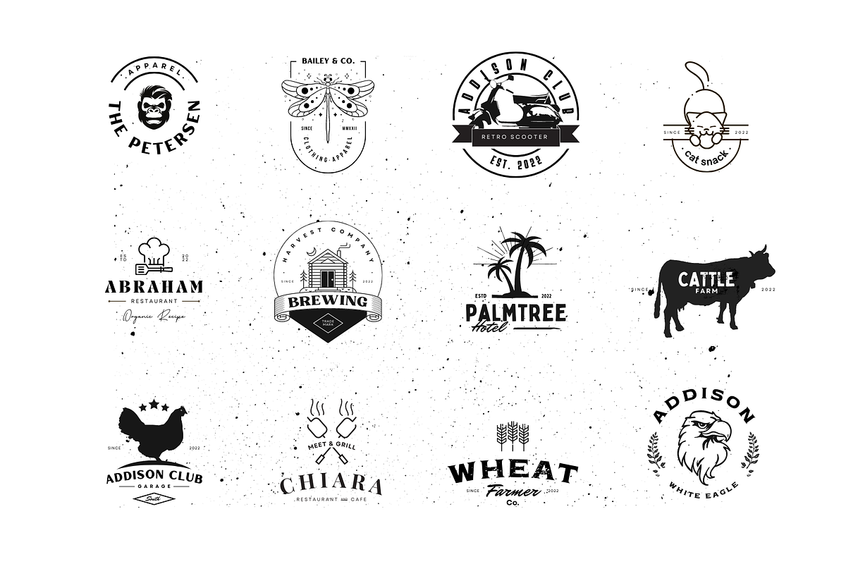 50 Vintage Logos | Canva Template, a Templates & Theme by Angkalimabelas (Photo 4 of 5)