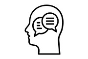 Inner Dialogue Line Icon, an Icon by Pexelpy (Thumbnail 1 of 2)