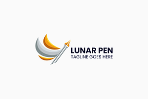 Lunar Pen Graient Colorful Logo, a Branding & Logo Template by Artnivora.Std