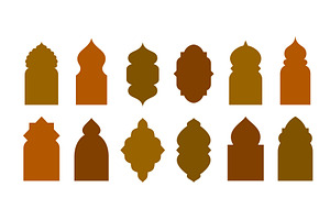 Islamic mosque arabian window shapes, an Object Illustration by Buch&Bee