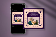 Valentine Day Greeting Card, a Card Template by graphicook (Thumbnail 2 of 4)