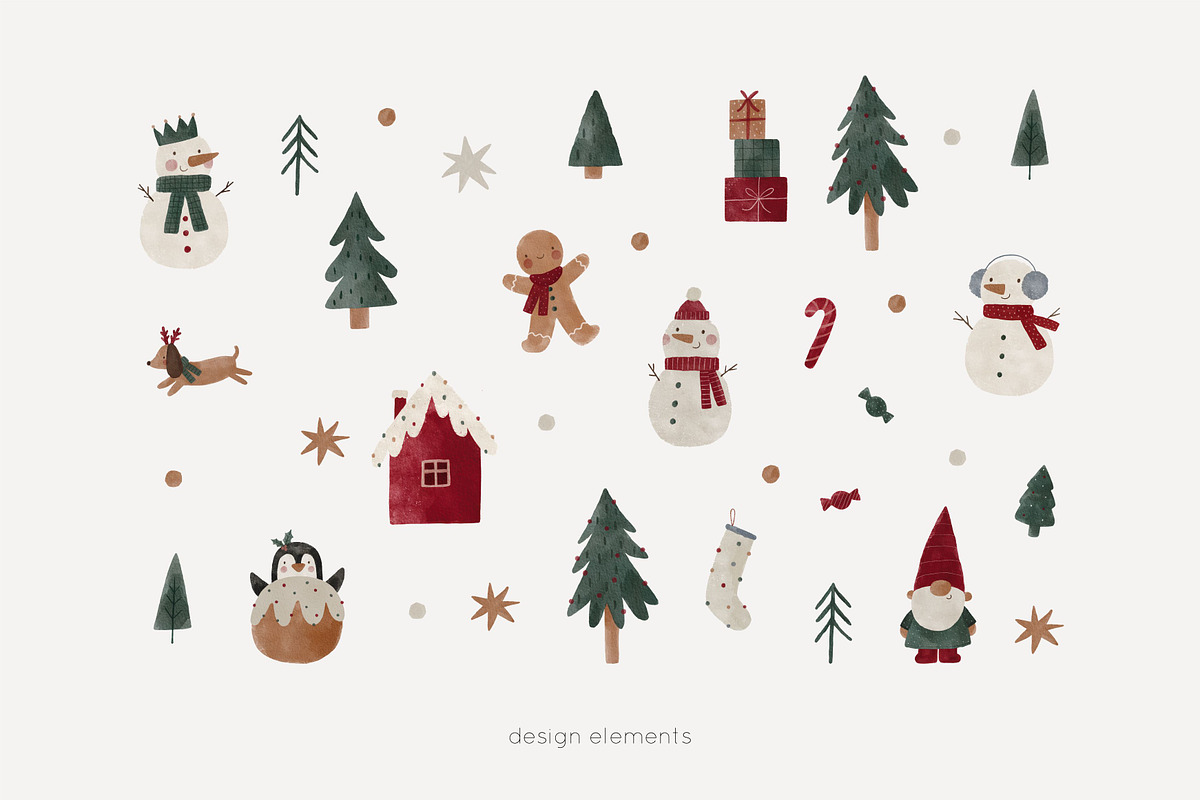 Cozy Watercolor Christmas Holidays, a Decorative Illustration by Cute And Wild (Photo 4 of 6)