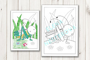 Coloring Pages with insects, an Illustration by Elena Nesterova (Thumbnail 5 of 7)