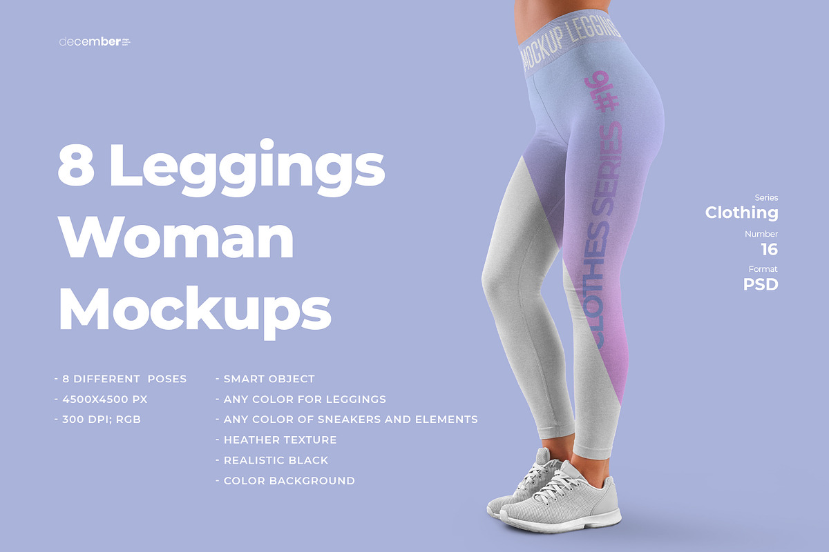 8 Mockups Women Leggins, a Bottom Mockup by Grow Design Craft Studio (Photo 1 of 6)