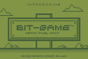 Bit Game - Retro Pixel Font, a Font by Snape Design Studio