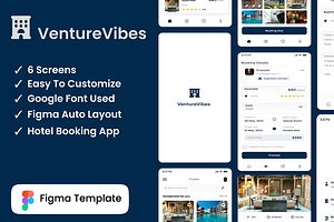 VentureVibes - Booking App Ui kit, an App Template by NextifyApps