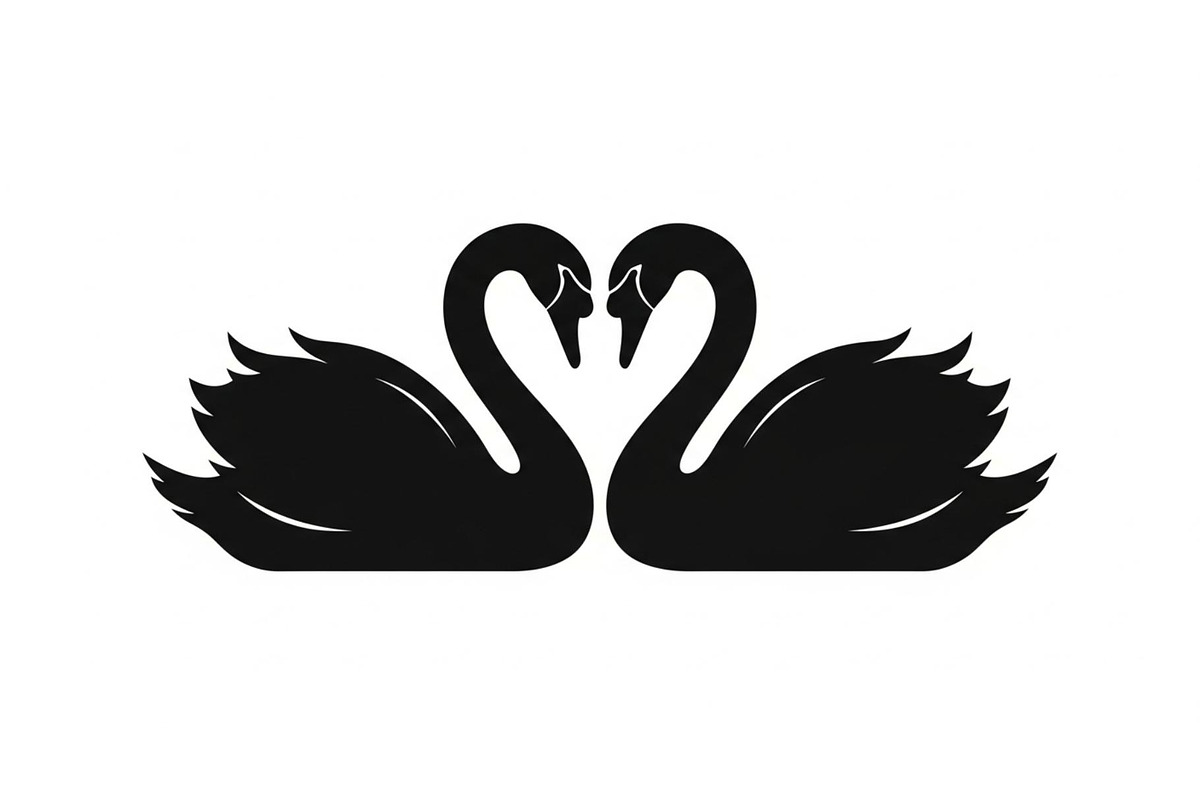 Swan Love Silhouette SVG Bundle, an Illustration by Designs_River (Photo 11 of 31)