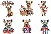 4th of July Hyena Sublimation, an Illustration by Designking (Thumbnail 3 of 5)