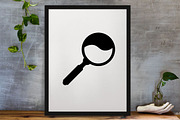 Magnifying Glass Silhouette SVG, an Object Illustration by newminddesign (Thumbnail 3 of 3)