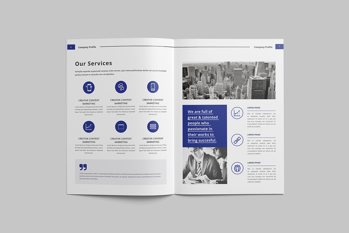 Company profile Template, a Brochure Template by Tanber Hossen (Photo 8 of 14)