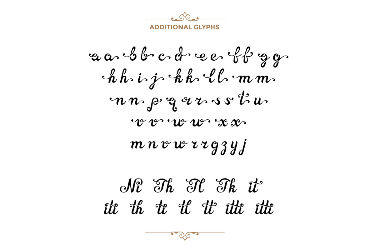 Wonderscript Calligraphic Font preview 3