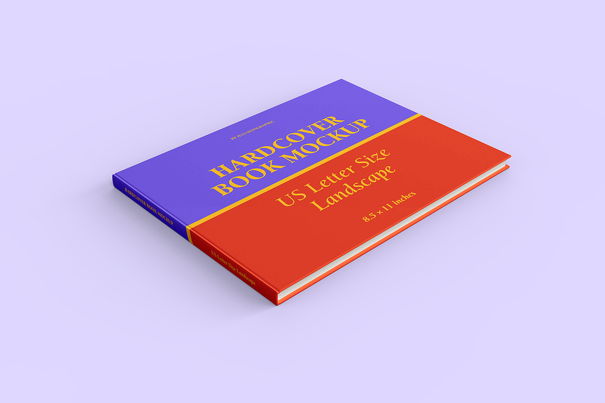 US Letter Size Landscape Book Mockup, a Books & Magazine Mockup by Illusiongraphic (Photo 10 of 31)