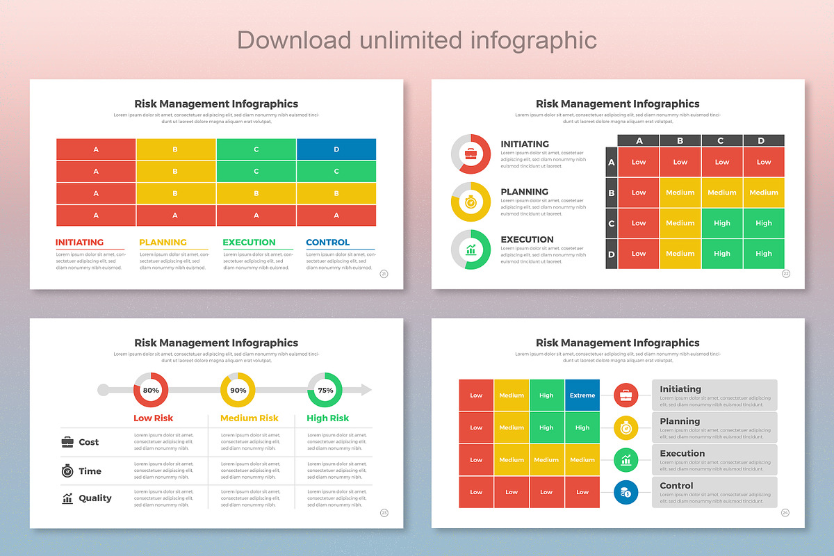 Risk Management Infographic, a Presentation Template by Mighty-Slide (Photo 7 of 7)