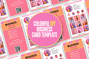Business Card Template - Colorful, a Business Card Template by SunshineStudioBoutique (Thumbnail 2 of 9)