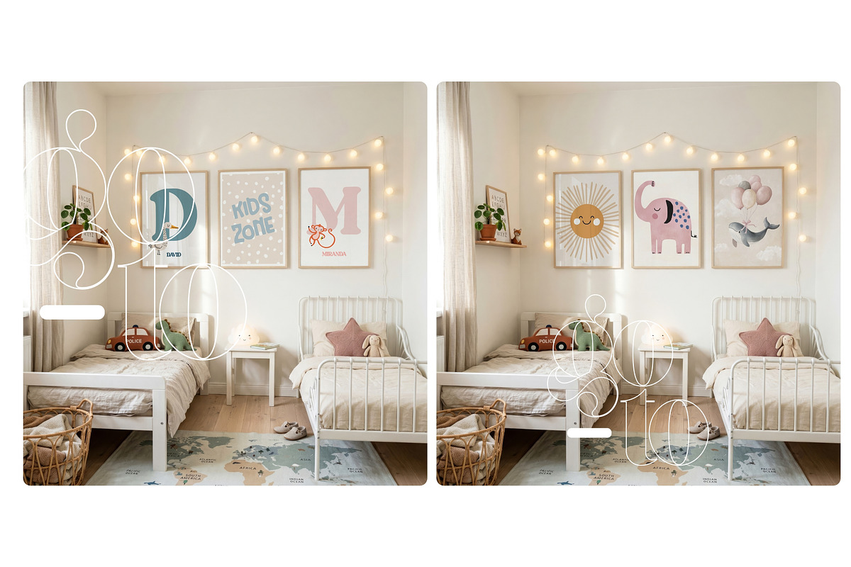 Nursery Frame Mockup Set Of 3 Frames, a Mockup by First Impression Mockups (Photo 4 of 4)