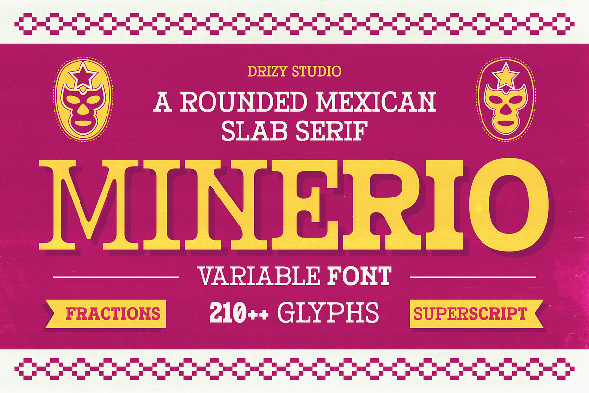 Minerio – Rounded Mexican Slab Font, a Slab Serif Font by Drizy (Photo 1 of 10)